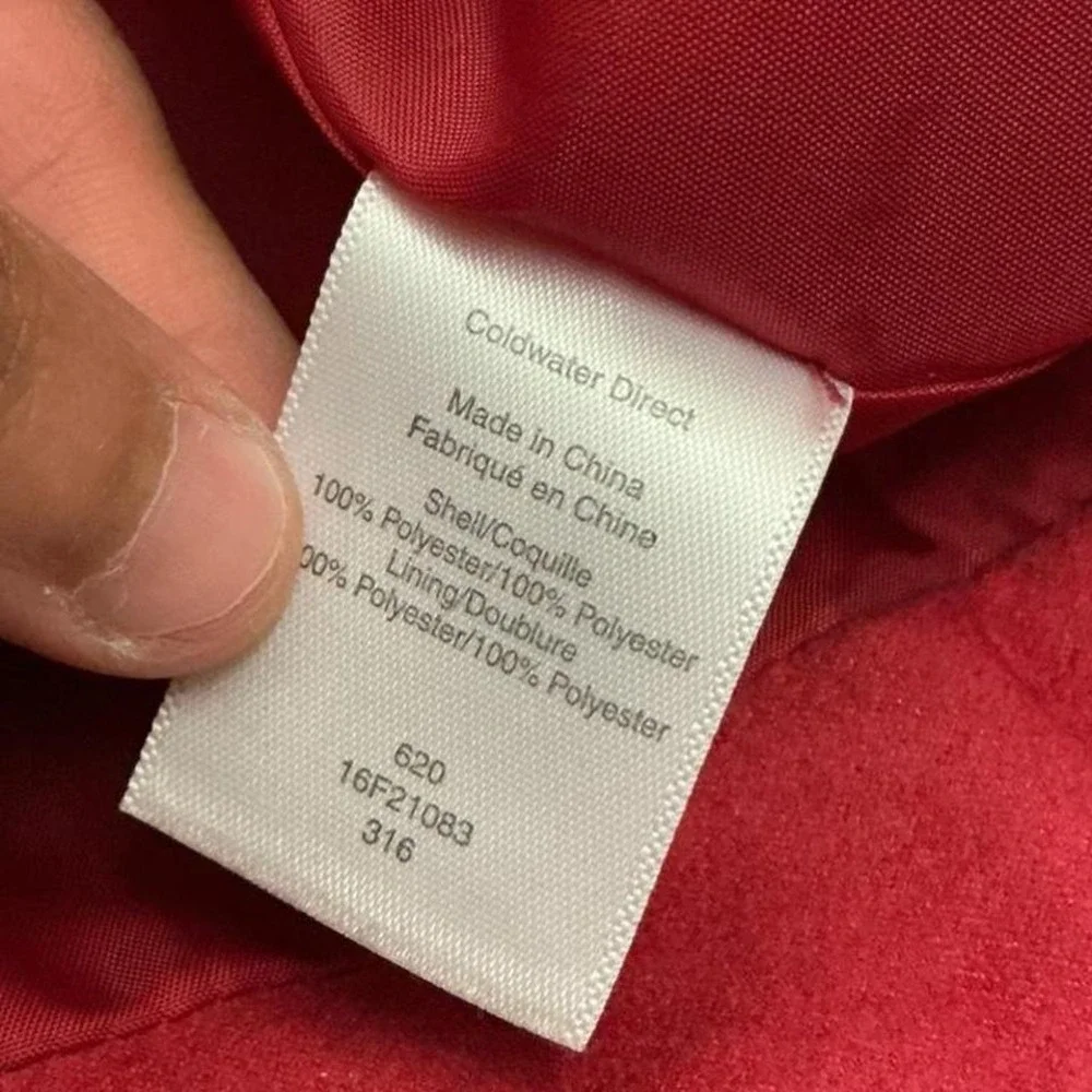 Coldwater Creek Red Faux Suede Embroidered Sequin Blazer Jacket Boho Womens Sz 6 - Picture 4 of 4